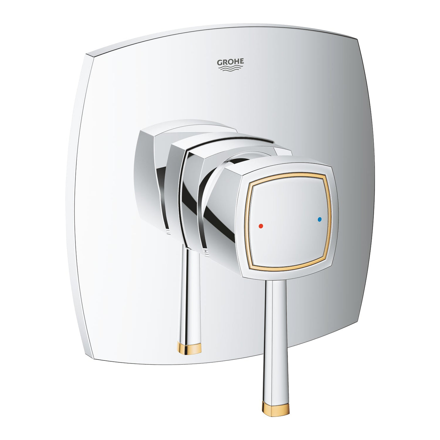 Grohe Chrome/Gold Grandera Single-lever shower mixer trim - Letta London - Thermostatic Showers