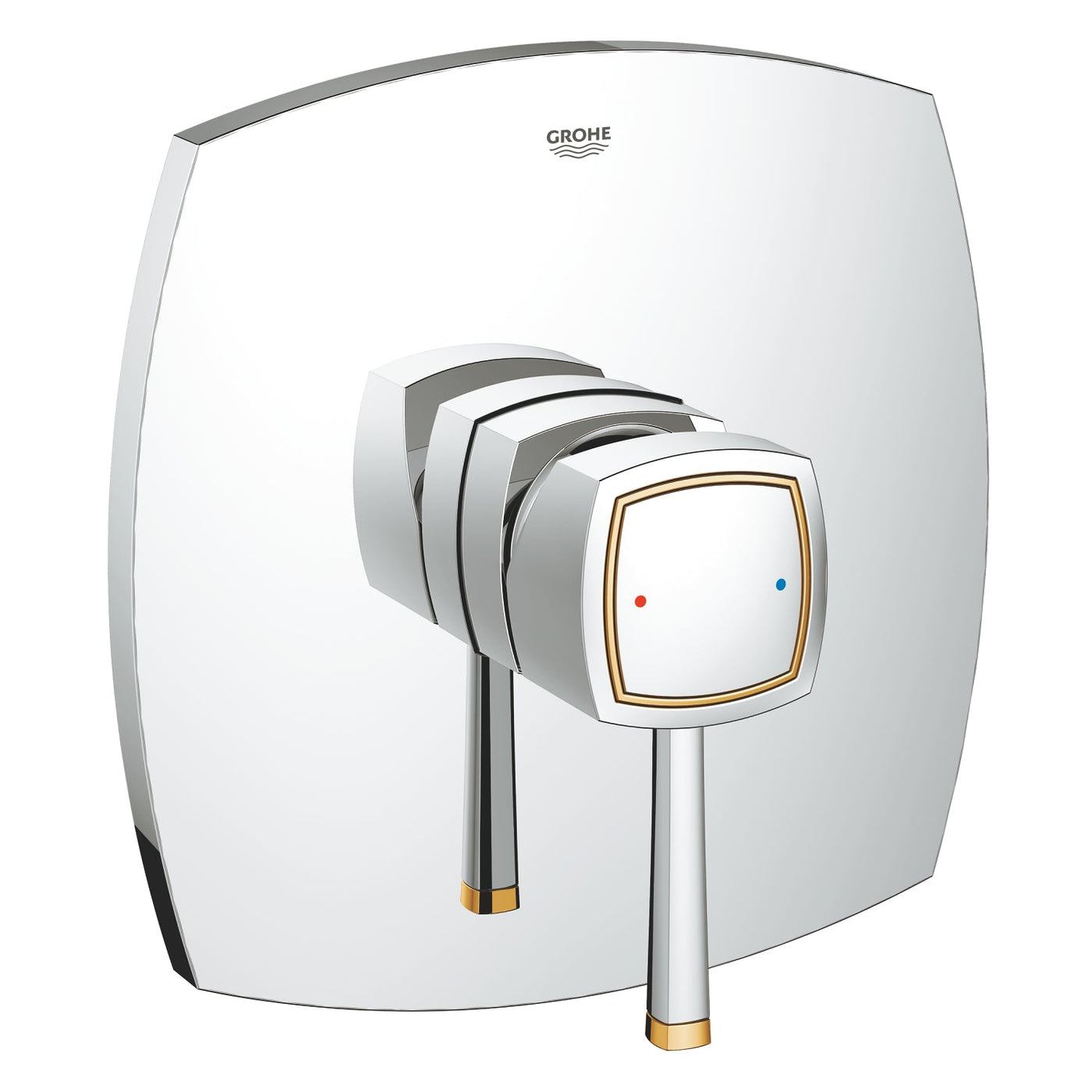 Grohe Chrome/Gold Grandera Single-lever shower mixer trim - Letta London - Thermostatic Showers
