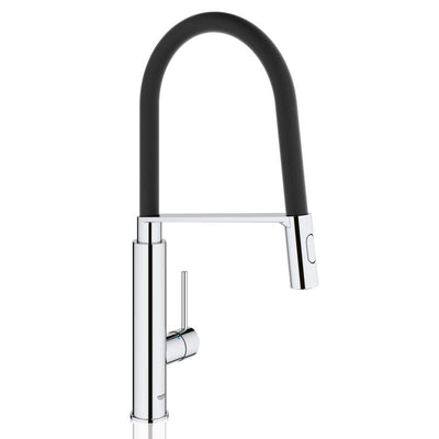 Grohe Concetto single-lever kitchen mixer tap chrome/matt black - Letta London - 