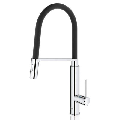 Grohe Concetto single-lever kitchen mixer tap chrome/matt black - Letta London - 