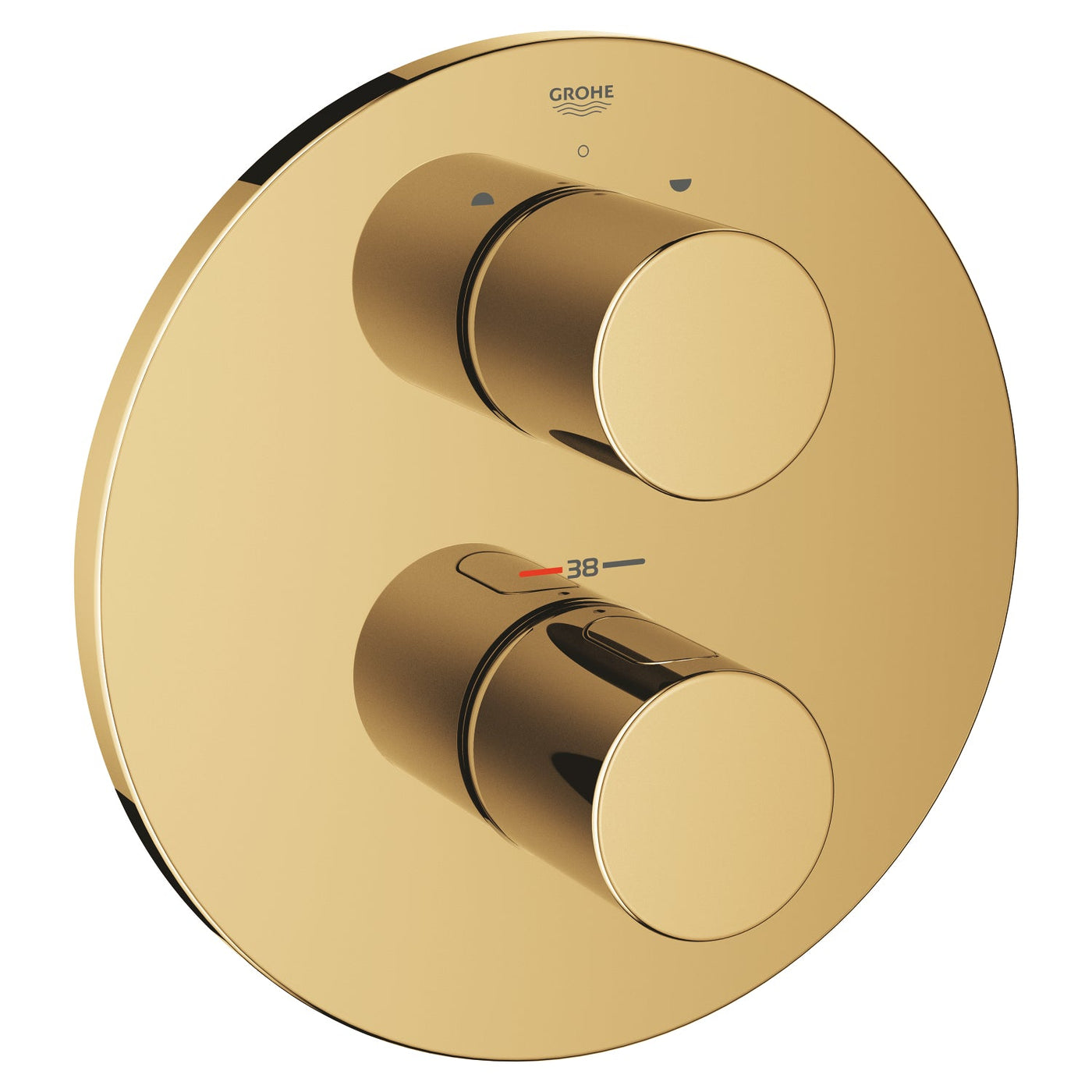 Grohe Cool Sunrise Grohtherm 3000 Cosmopolitan Thermostat with integrated 2-way diverter
for bath or shower with more than one outlet - Letta London - Twin Valves With Diverter