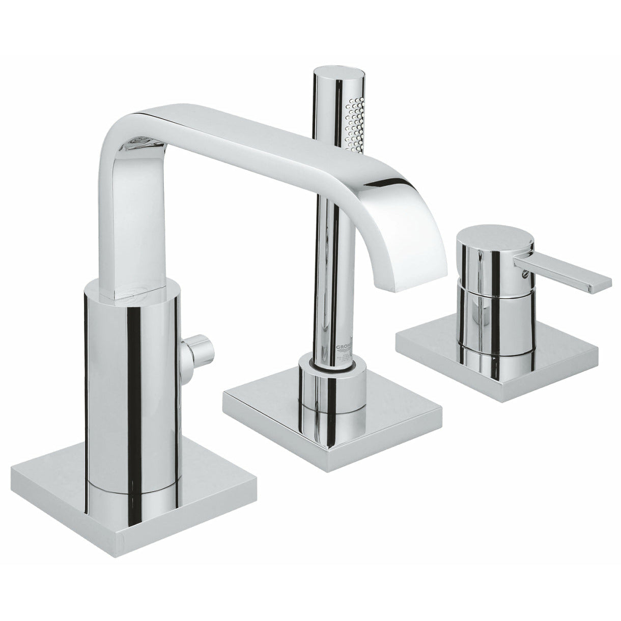 Grohe Deck Mounted Chrome Allure 3-hole single-lever bath combination - Letta London - 