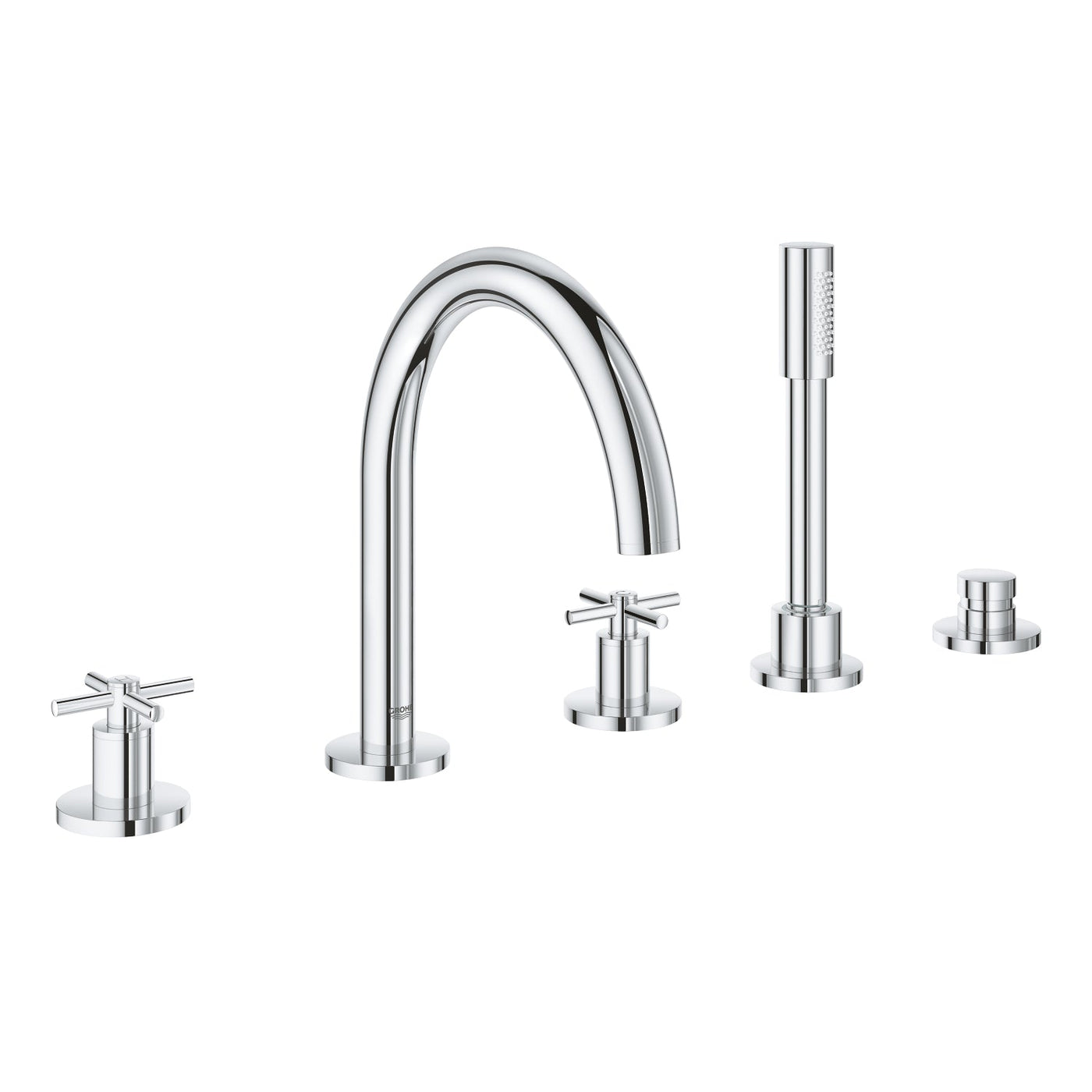 Grohe Deck Mounted Chrome Atrio 5-hole bath/shower combination - Letta London - 