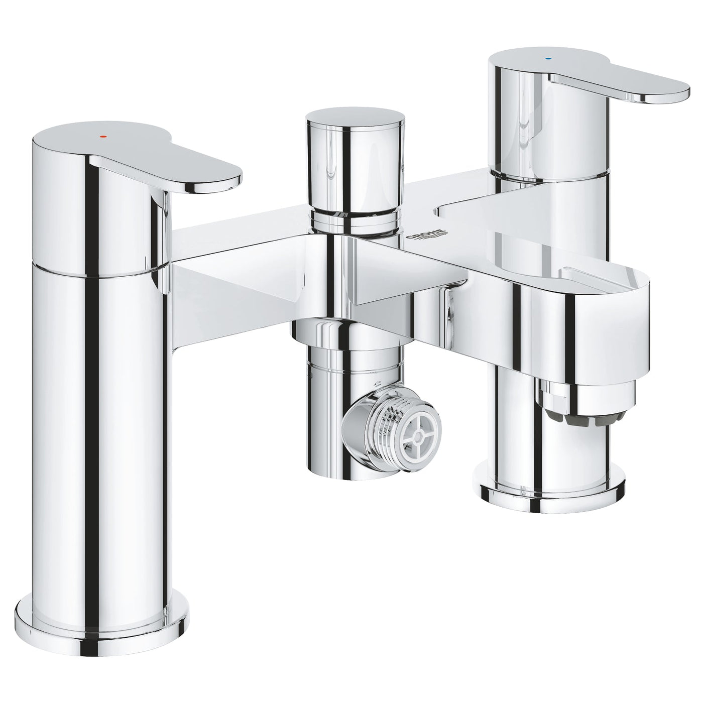 Grohe Deck Mounted Chrome BauEdge Two-handled Bath/Shower mixer ﾽ" - Letta London - 