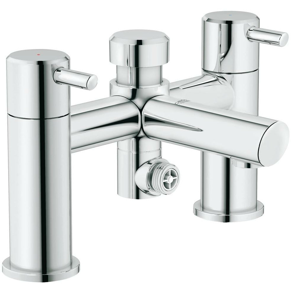 Grohe Deck Mounted Chrome Concetto Two-handled Bath/Shower mixer ﾽ" - Letta London - 