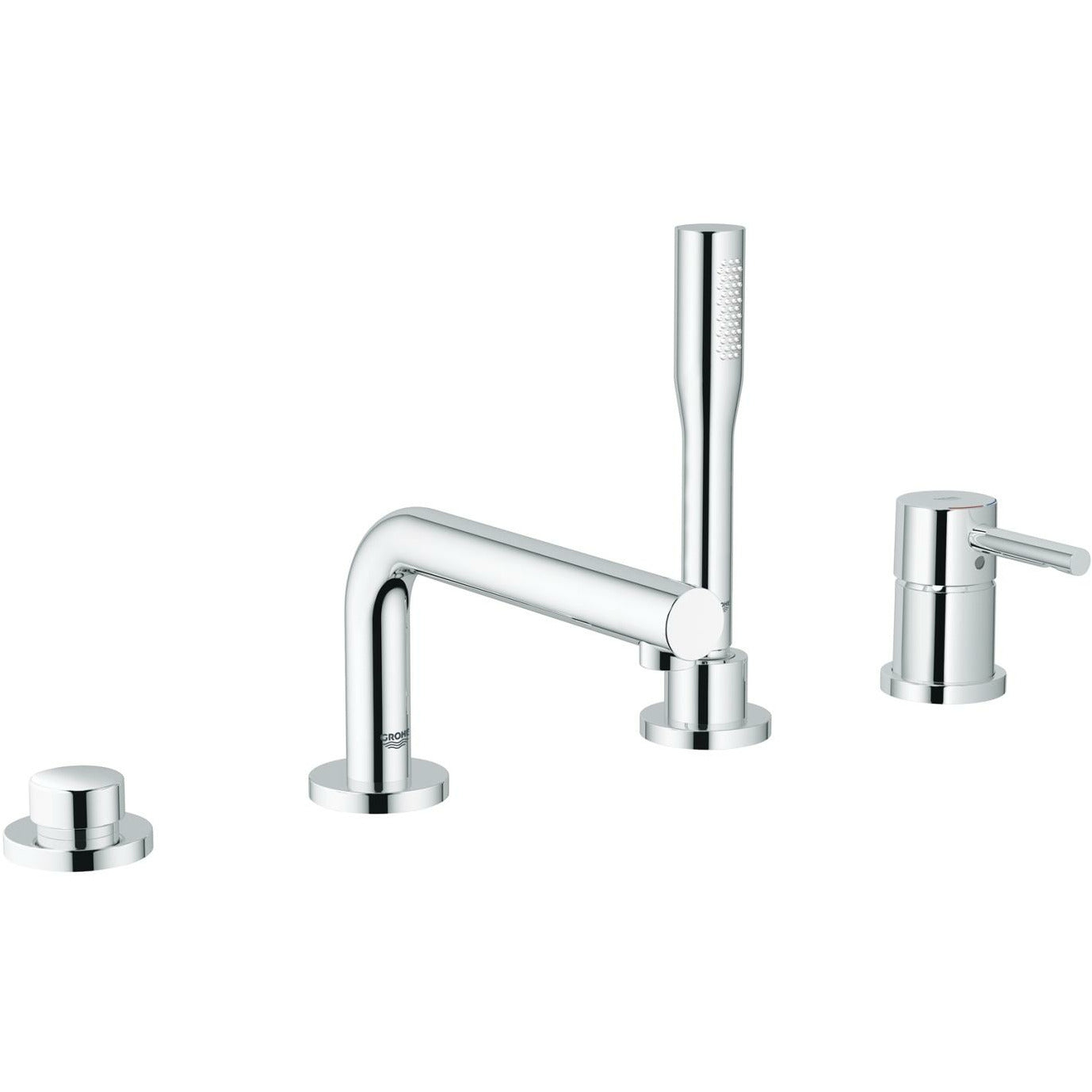 Grohe Deck Mounted Chrome Essence 4-hole single-lever bath combination - Letta London - 