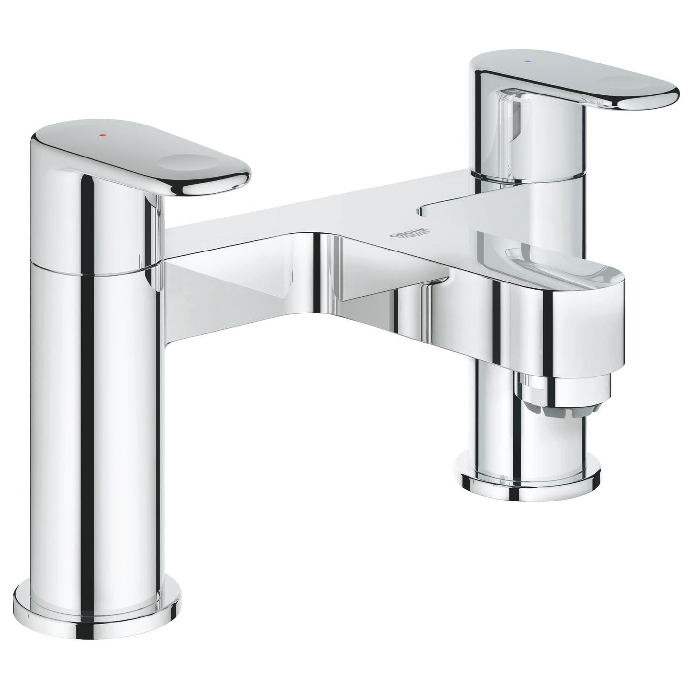 Grohe Deck Mounted Chrome Europlus Two-handled Bath filler 1/2" - Letta London - Deck Mounted Bath Tap