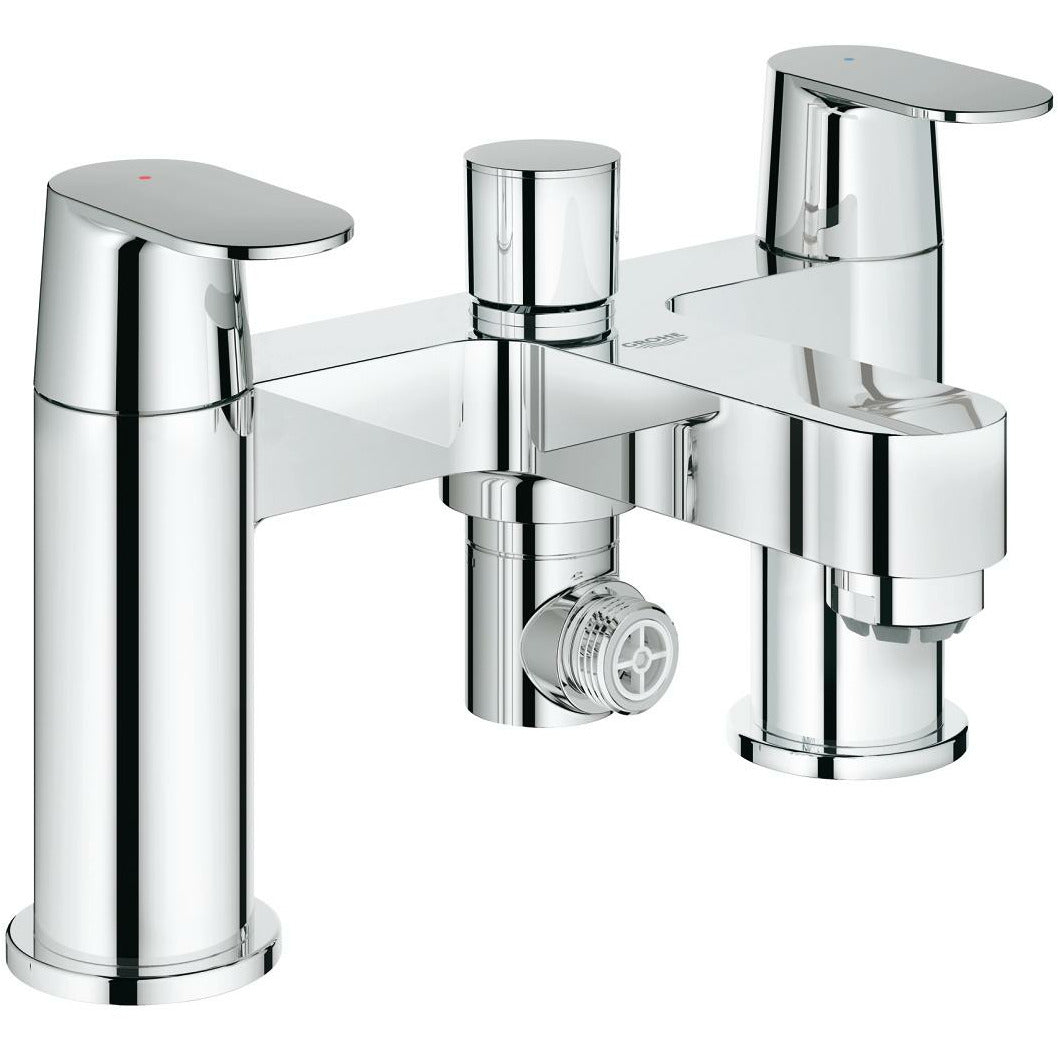 Grohe Deck Mounted Chrome Eurosmart Cosmopolitan Two-handled Bath/Shower mixer ﾽ" - Letta London - 