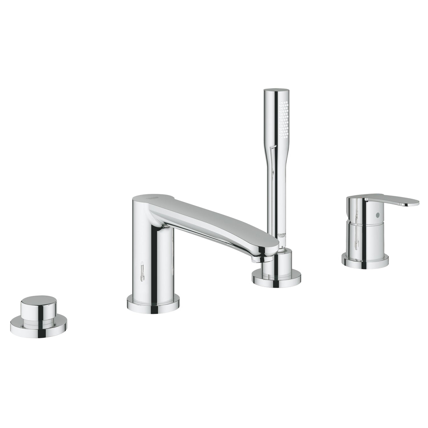 Grohe Deck Mounted Chrome Eurostyle Cosmopolitan 4-hole single-lever bath combination - Letta London - 