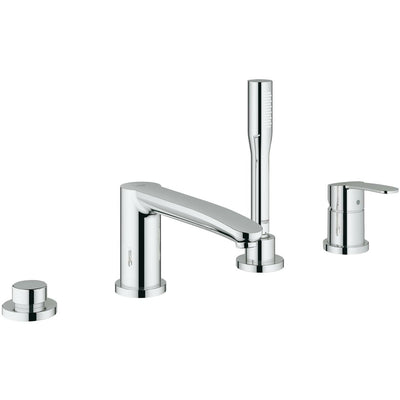 Grohe Deck Mounted Chrome Eurostyle Cosmopolitan 4-hole single-lever bath combination - Letta London - 