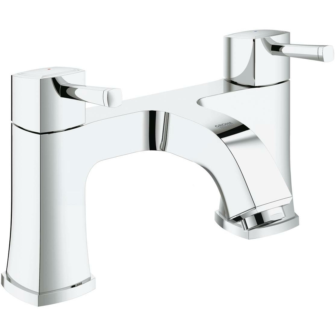 Grohe Deck Mounted Chrome Grandera Two-handled Bath filler 1/2" - Letta London - Deck Mounted Bath Tap