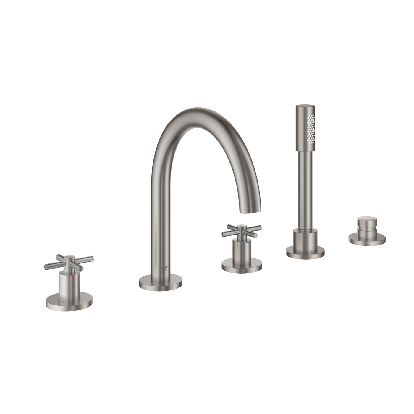 Grohe Deck Mounted Supersteel Atrio 5-hole bath/shower combination - Letta London - 