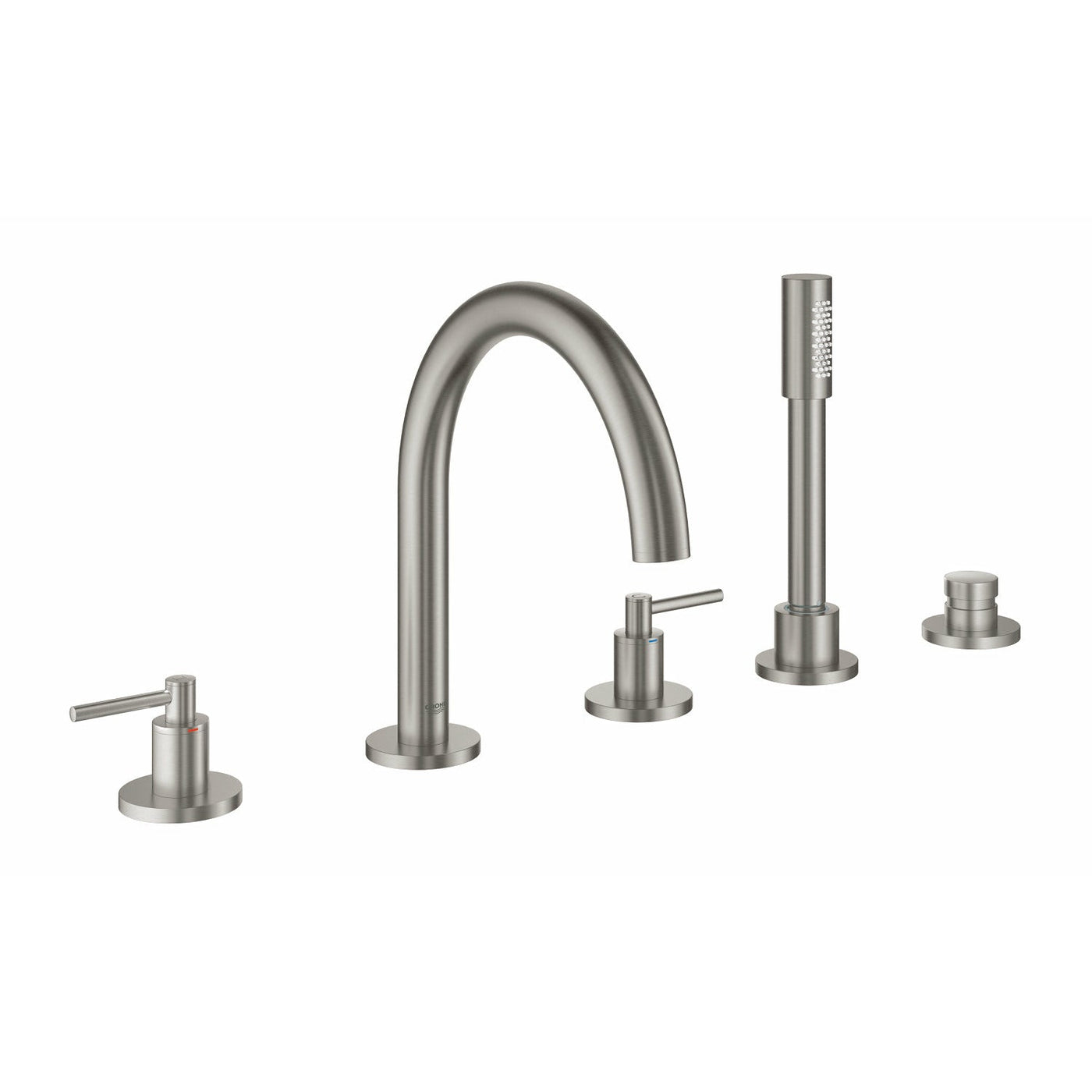 Grohe Deck Mounted Supersteel Atrio 5-hole bath/shower combination - Letta London - 