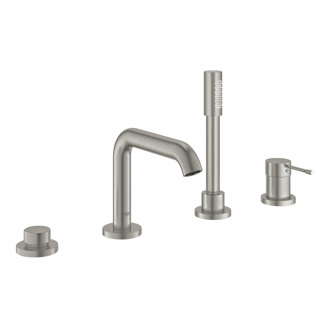 Grohe Deck Mounted Supersteel Essence 4-hole single-lever bath combination - Letta London - 