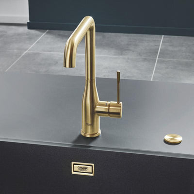 Grohe Essence Single-Lever Kitchen Mixer Tap Brushed Cool Sunrise - Letta London - 