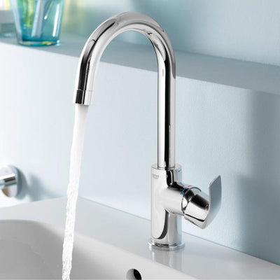 Grohe Eurosmart single lever basin fitting, L size with pop-up waste set