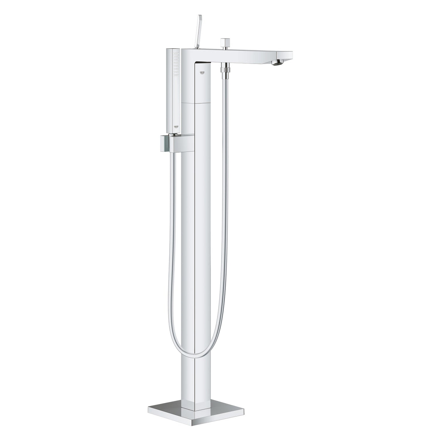 Grohe Floorstanding Chrome Eurocube Joy Single-lever bath mixer 1/2", floor mounted - Letta London - 