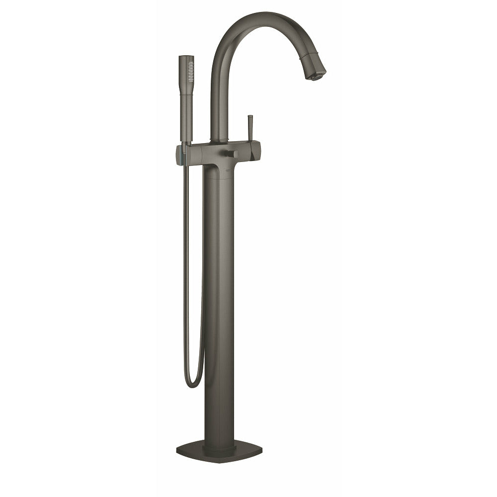 Grohe Freestanding Brushed Hard Graphite Grandera Single-lever bath Mixer taps 1/2 - Letta London - 