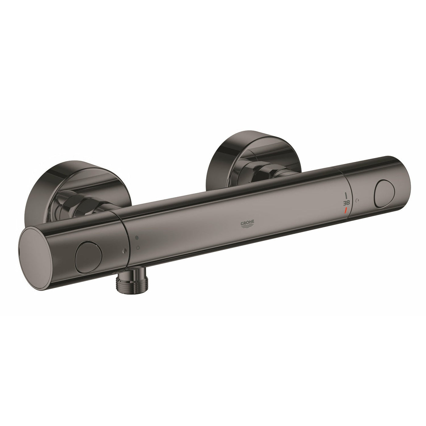 Grohe Hard Graphite Grohtherm 1000 Cosmopolitan M Thermostatic shower mixer 1/2" - Letta London - Bar Shower Valves