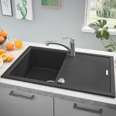 Grohe K400 Single Bowl Composite Kitchen Sink with Drainer - Letta London - 