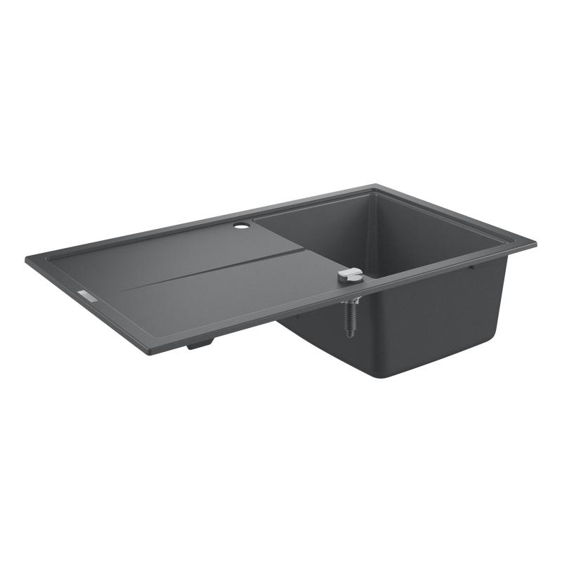 Grohe K400 Single Bowl Kitchen Sink with Drainer, Reversible - Letta London - 
