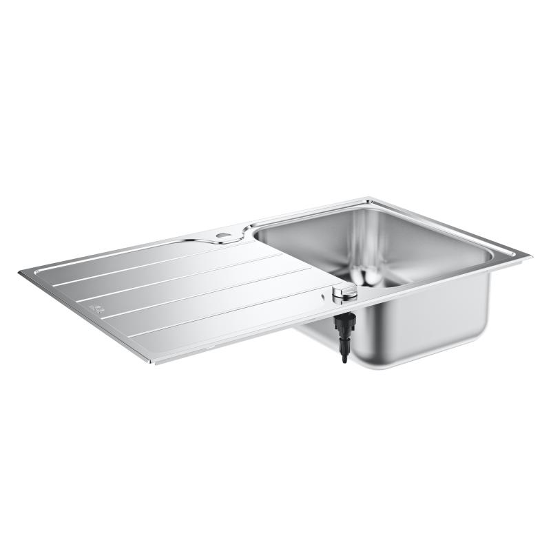 Grohe K500 Kitchen Sink with Drainer, Reversible - Letta London - 