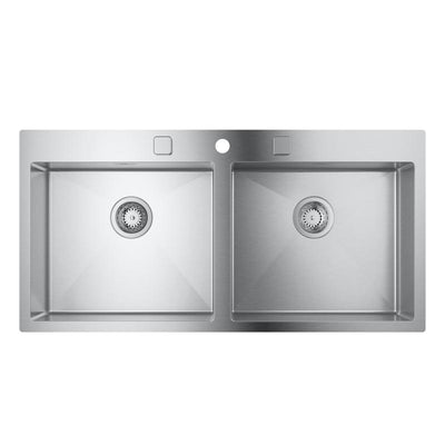 Grohe K800 Drop-In Double Kitchen Sink, Flush-Mounted - Letta London - 