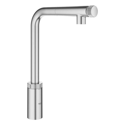 Grohe Minta single SmartControl kitchen mixer tap, with pull-out spout supersteel - Letta London - 