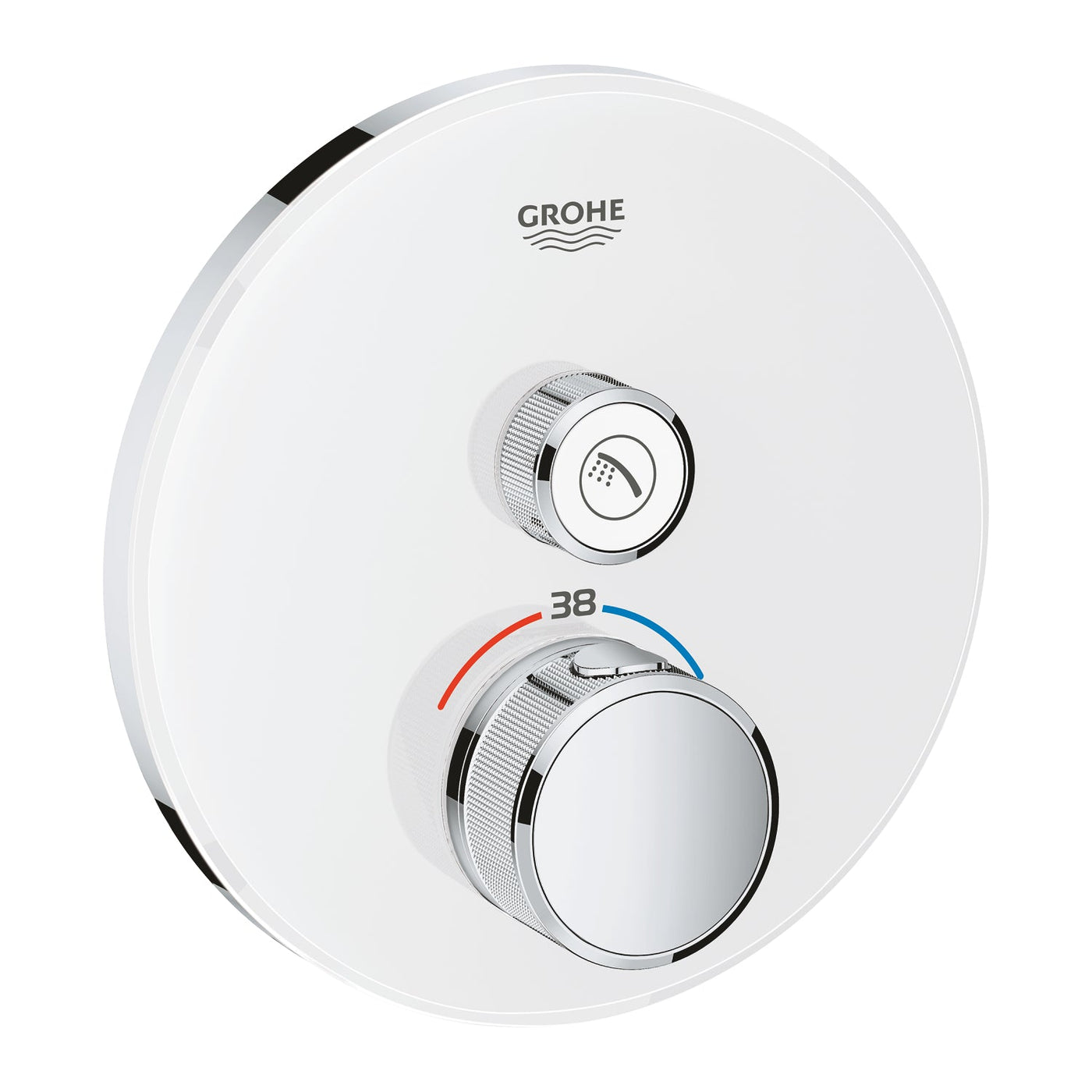 Grohe Moon White Grohtherm SmartControl Thermostat for concealed installation with one valve - Letta London - Push Button Shower Valves