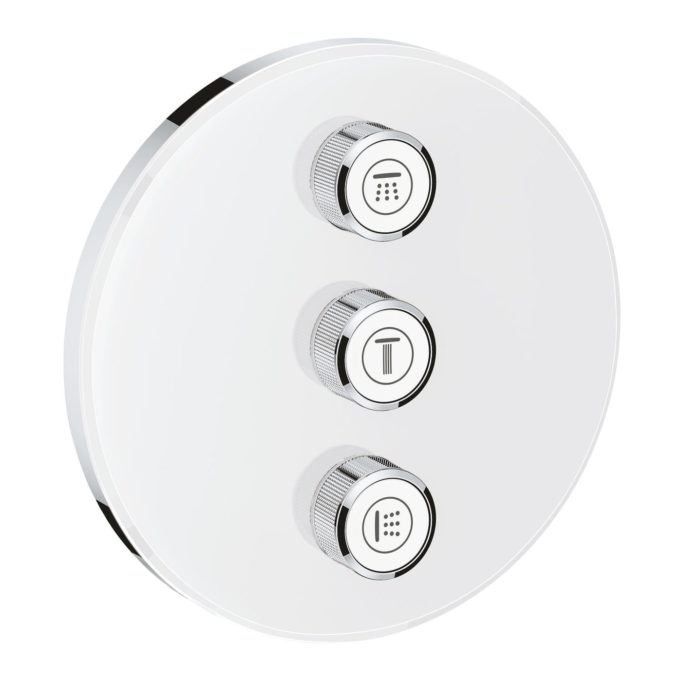 Grohe Moon White Grohtherm SmartControl Triple volume control trim - Letta London - Thermostatic Showers