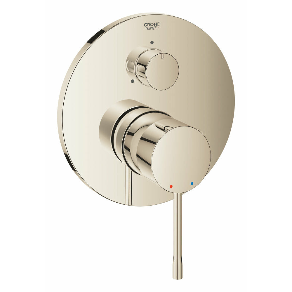 Grohe Polished Nickel Essence Single-lever mixer with 3-way diverter - Letta London - Thermostatic Showers