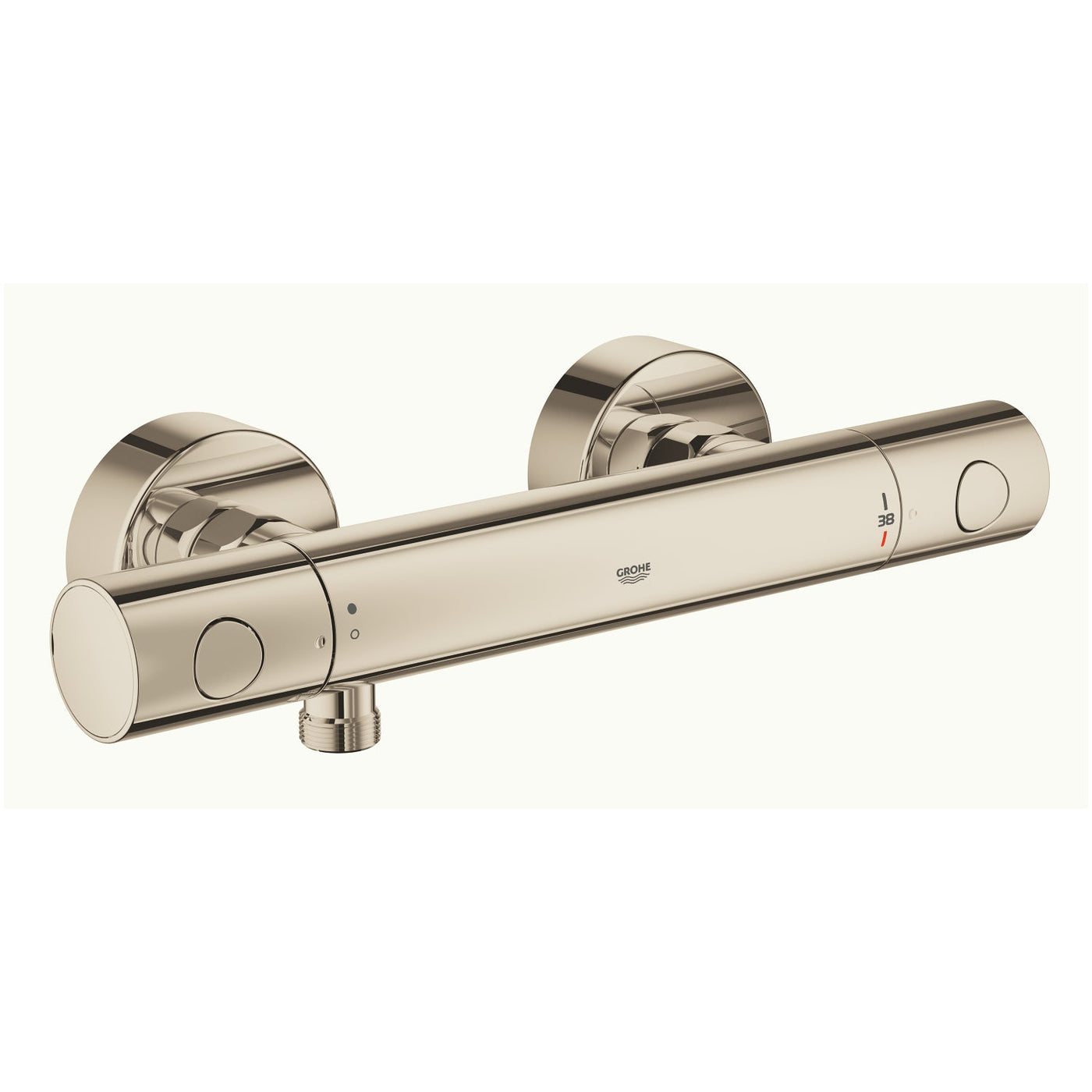 Grohe Polished Nickel Grohtherm 1000 Cosmopolitan M Thermostatic shower mixer 1/2" - Letta London - Bar Shower Valves
