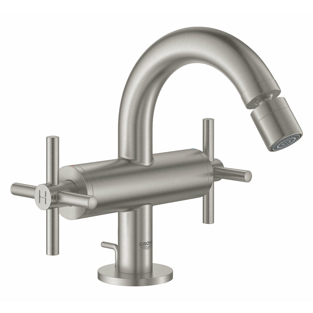 Grohe Supersteel Atrio Bidet Mixer taps 1/2" M-Size - Letta London - Bidet Taps