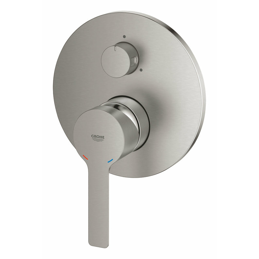 Grohe Supersteel Lineare Single-lever mixer with 3-way diverter - Letta London - Thermostatic Showers