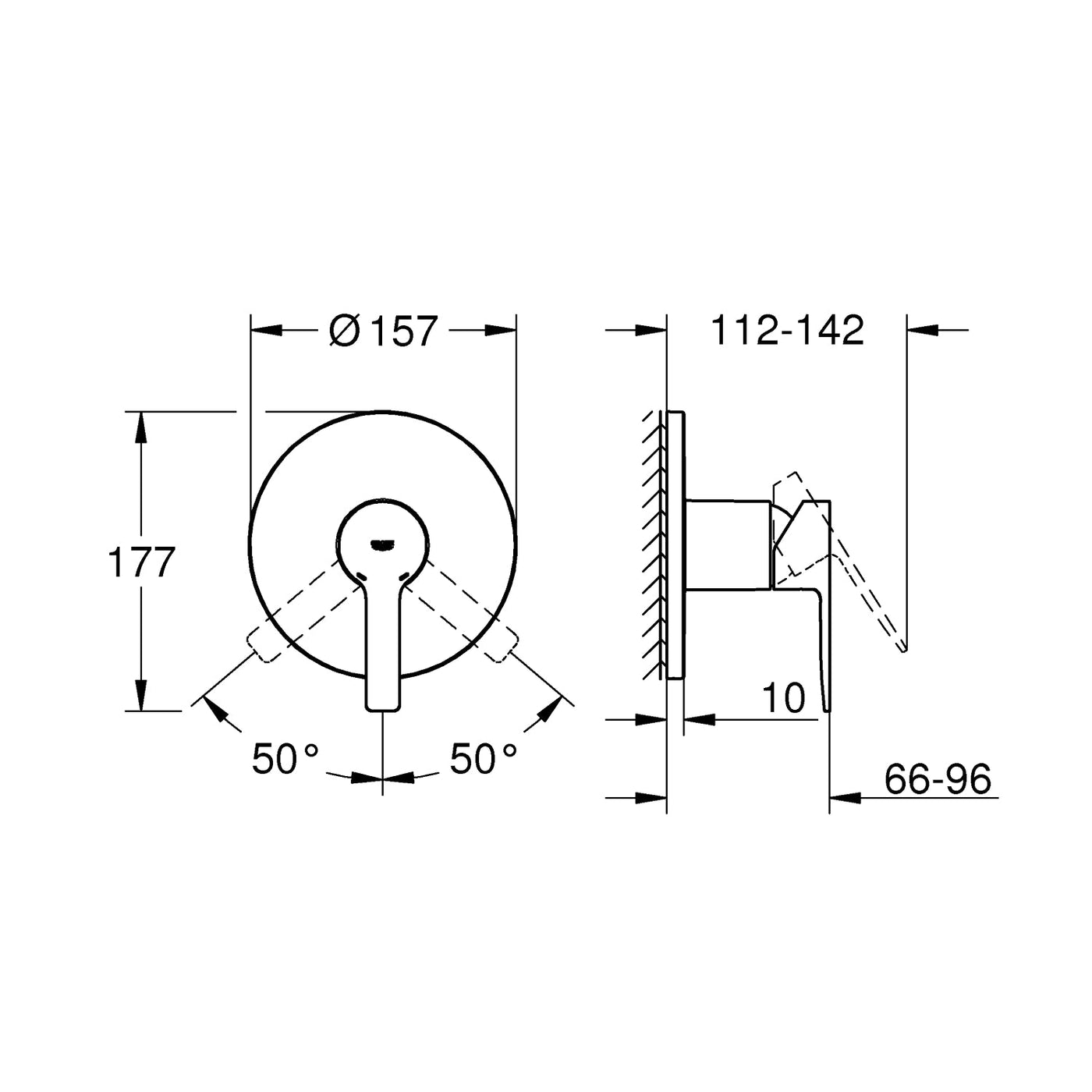 Grohe Supersteel Lineare Single-lever shower mixer trim - Letta London - Thermostatic Showers