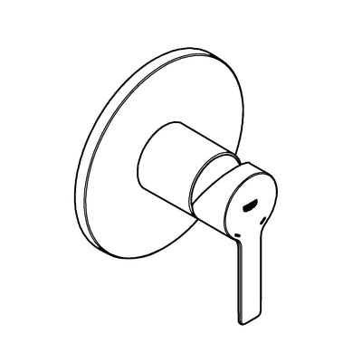 Grohe Supersteel Lineare Single-lever shower mixer trim - Letta London - Thermostatic Showers