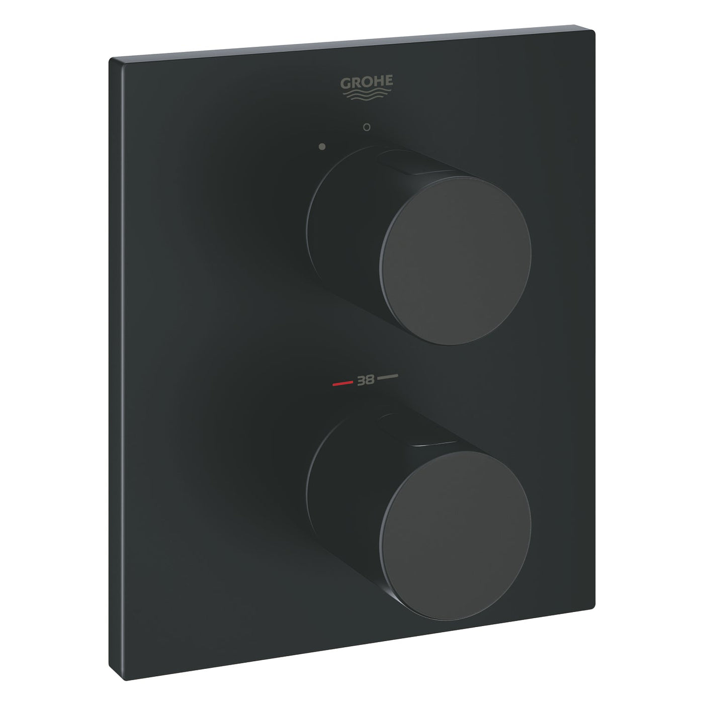 Grohe Velvet Black Grohtherm 3000 Cosmopolitan Thermostatic shower mixer - Letta London - Twin Valves With Diverter