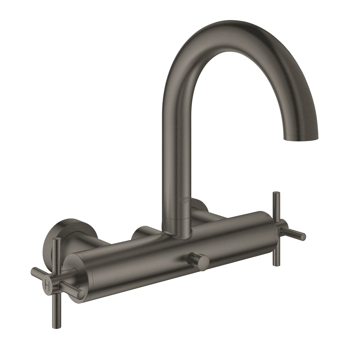 Grohe Wall Mounted Brushed Hard Graphite Atrio Bath / shower mixer 1/2" - Letta London - 
