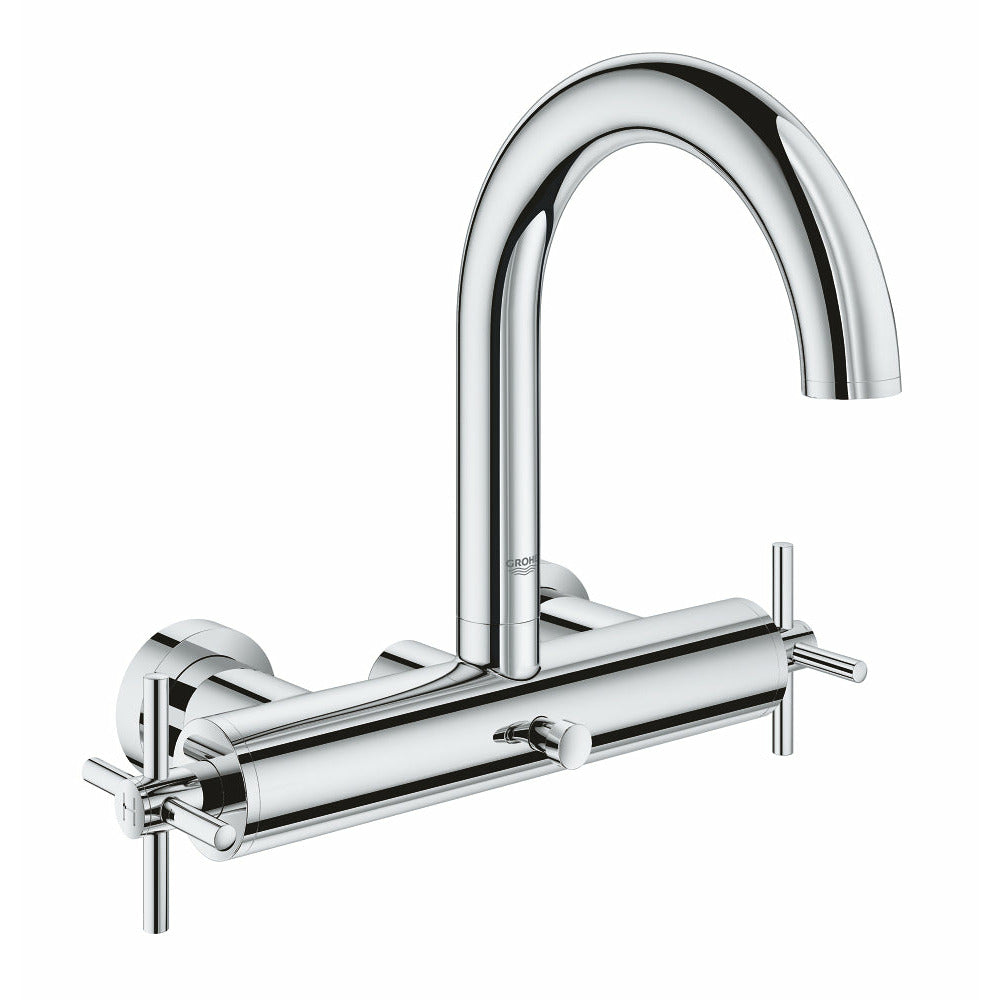 Grohe Wall Mounted Chrome Atrio Bath / shower mixer 1/2" - Letta London - 