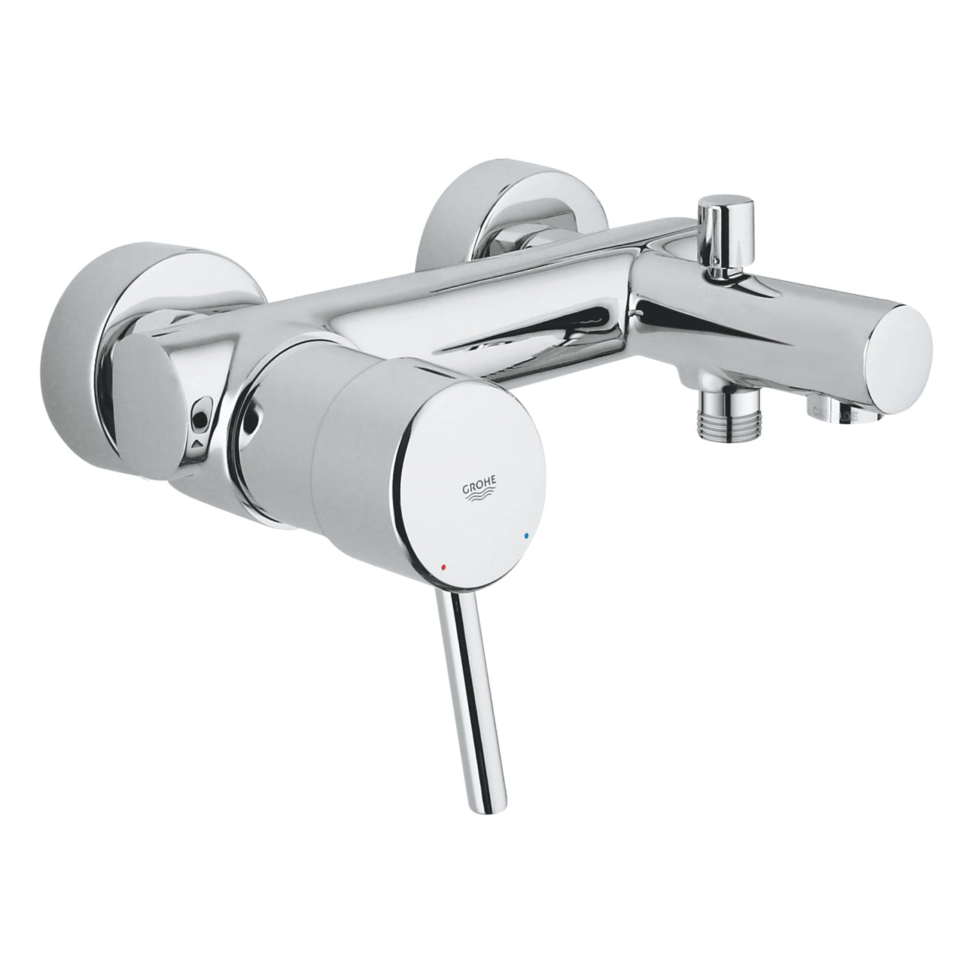 Grohe Wall Mounted Chrome Concetto Single-lever bath/shower mixer 1/2" - Letta London - 