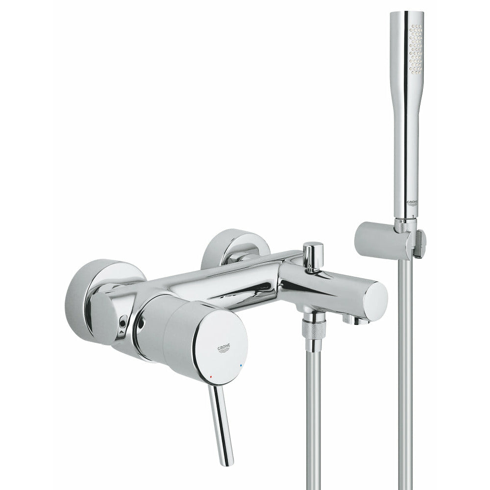 Grohe Wall Mounted Chrome Concetto Single-lever bath/shower mixer 1/2" - Letta London - 