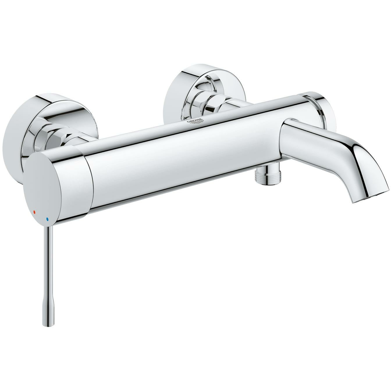 Grohe Wall Mounted Chrome Essence Single-lever bath/shower mixer 1/2" - Letta London - 