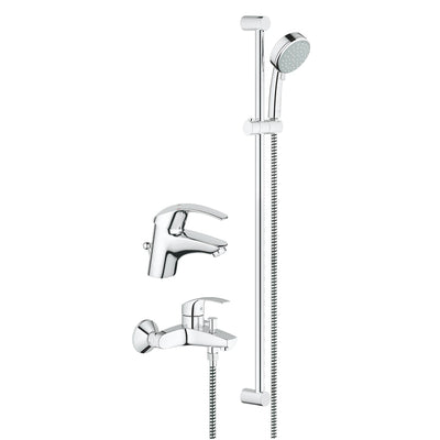 Grohe Wall Mounted Chrome Eurosmart Single-lever bath/shower mixer 1/2" - Letta London - 