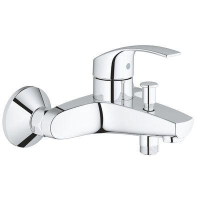 Grohe Wall Mounted Chrome Eurosmart Single-lever bath/shower mixer 1/2" - Letta London - 