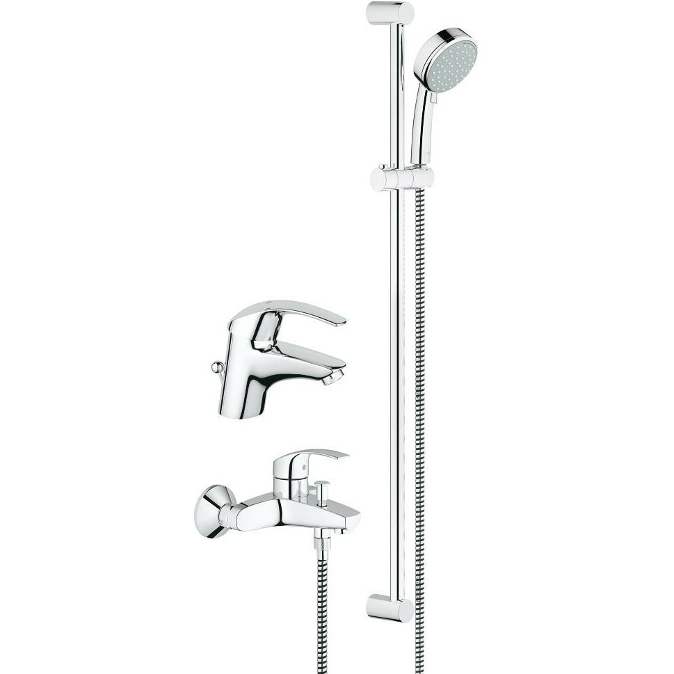 Grohe Wall Mounted Chrome Eurosmart Single-lever bath/shower mixer 1/2" - Letta London - 