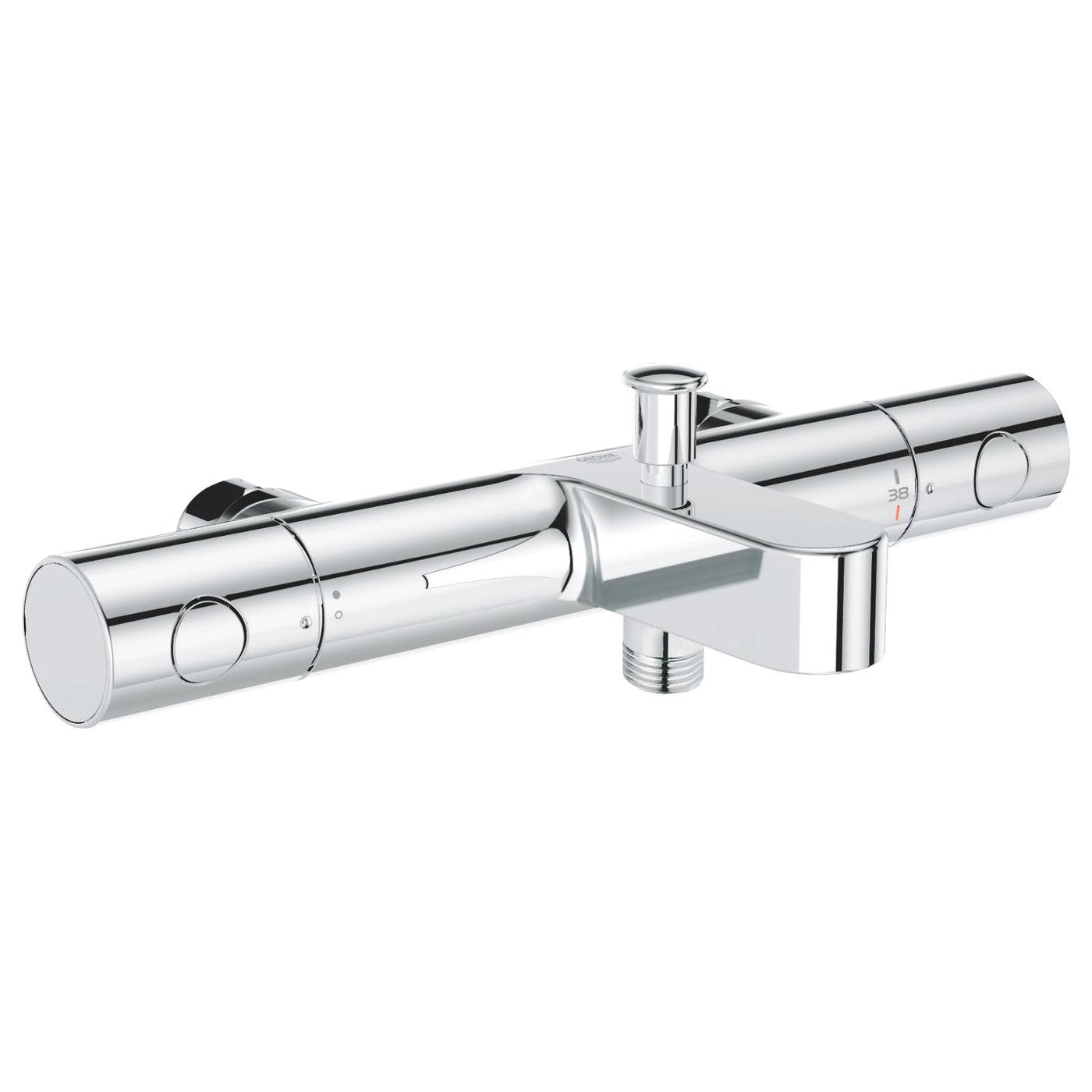 Grohe Wall Mounted Chrome Grohtherm 1000 Cosmopolitan M Thermostatic bath/shower mixer 1/2" - Letta London - 