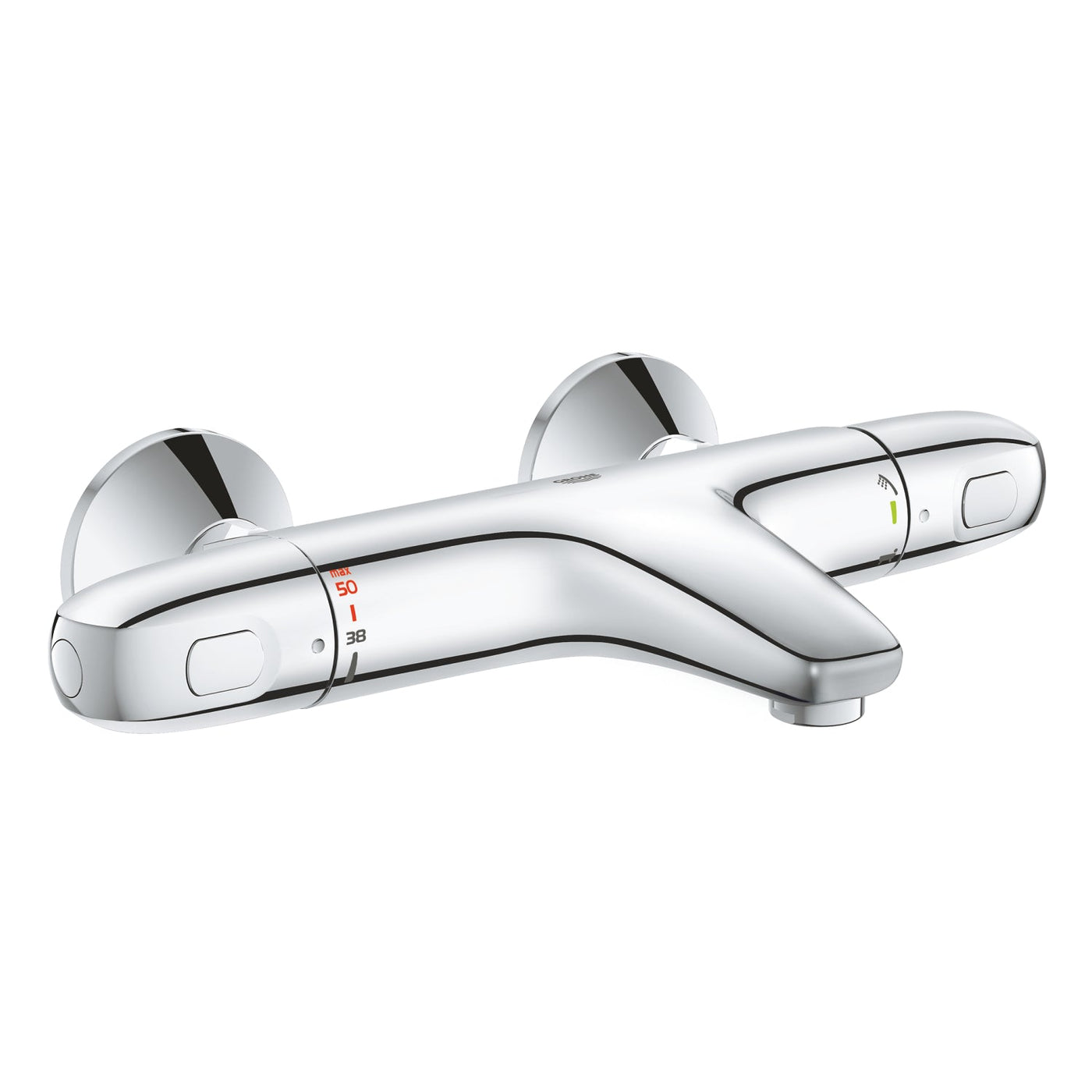 Grohe Wall Mounted Chrome Grohtherm 1000 Thermostatic bath/shower mixer 1/2" - Letta London - 