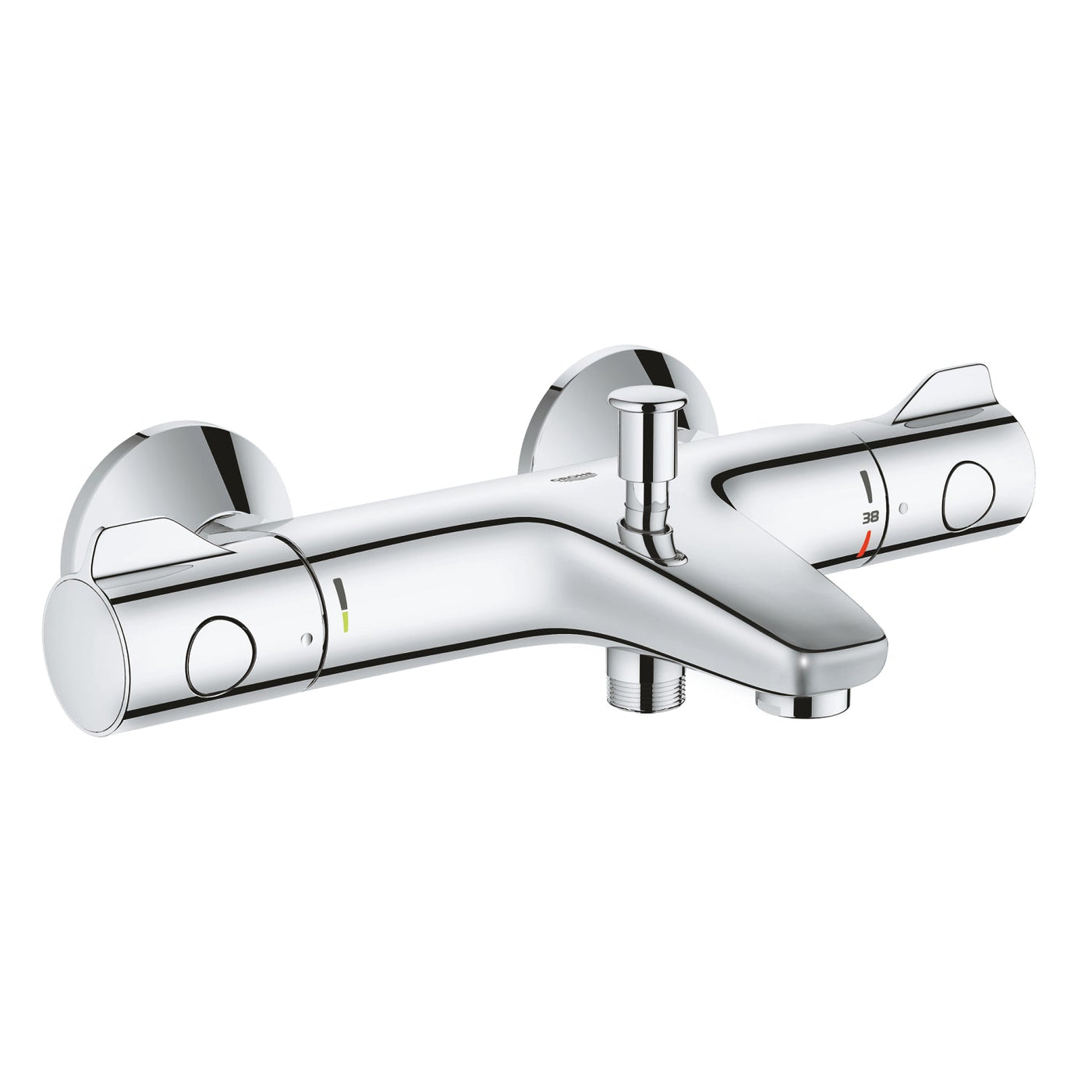 Grohe Wall Mounted Chrome Grohtherm 800 Thermostatic bath/shower mixer 1/2" - Letta London - 