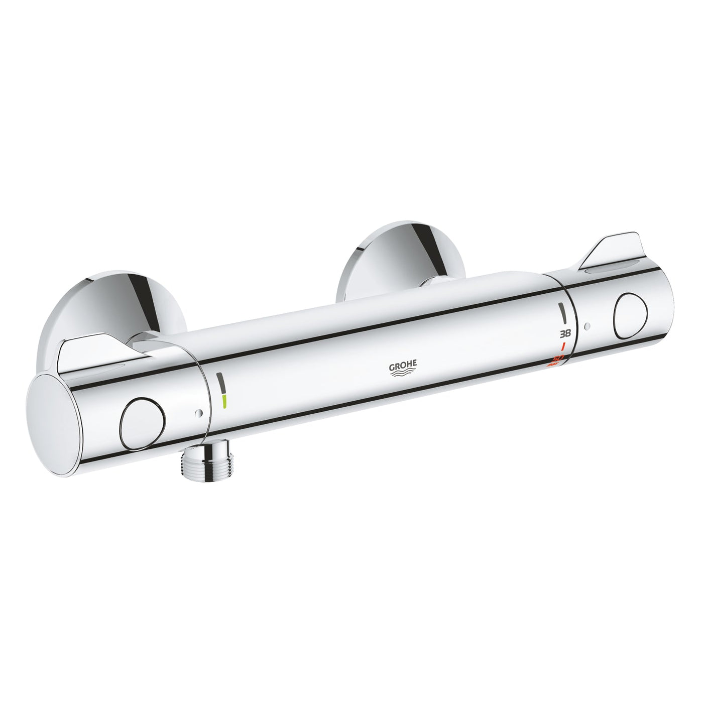 Grohe Wall Mounted Chrome Grohtherm 800 Thermostatic shower mixer 1/2" - Letta London - 