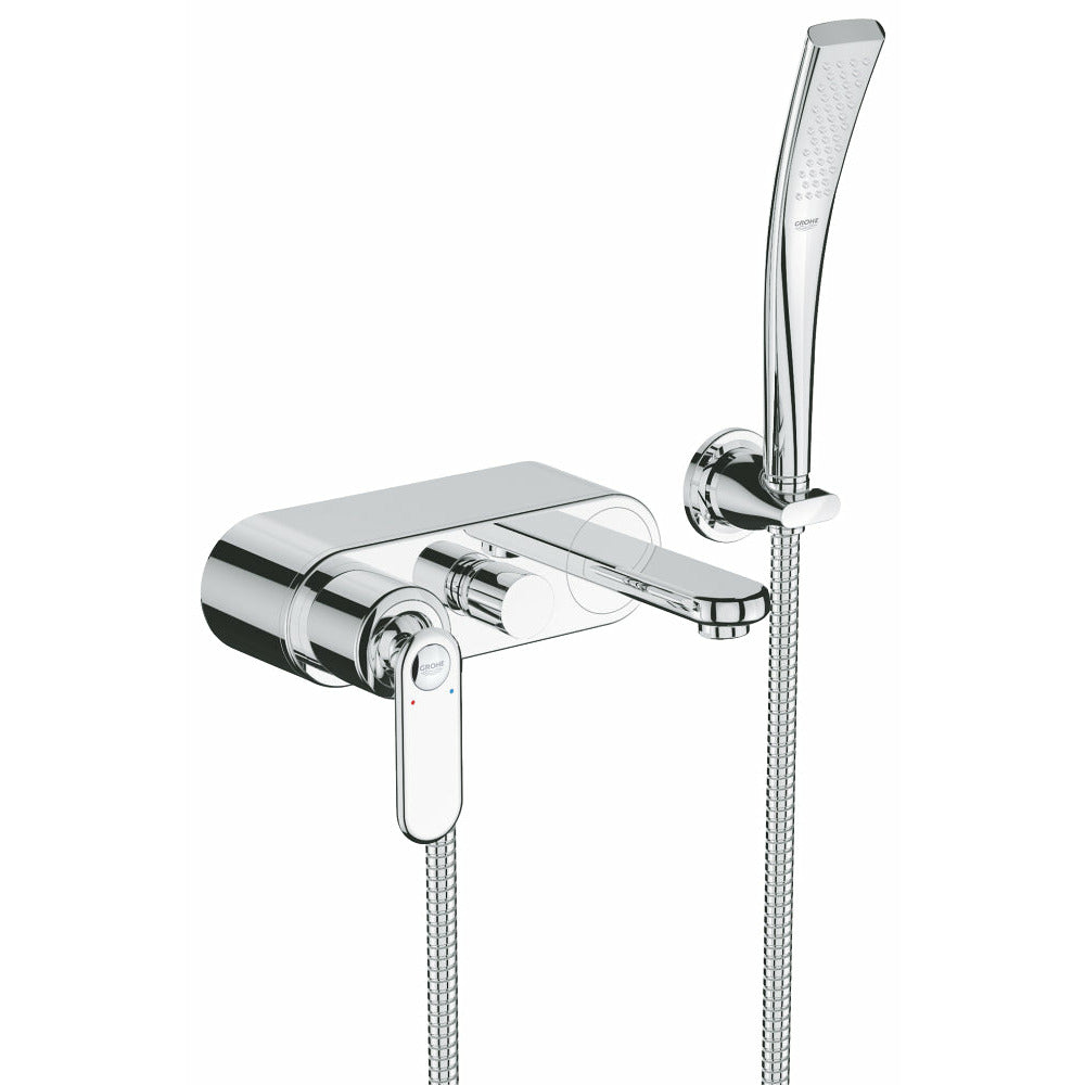 Grohe Wall Mounted Chrome Veris Single-lever bath/shower mixer 1/2" - Letta London - 